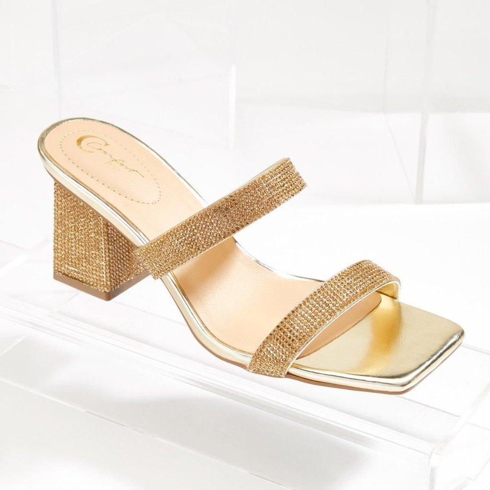 Rhinestone Slide Sandals